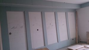 南京麒麟山庄140平木工装修工地的点滴记录背景墙