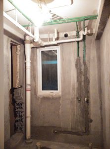 南京两室一厅天润城装修工地水电施工中 厨房