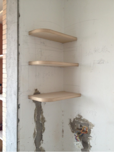 南京百合果园124平二手房木工装修工地实拍隔板