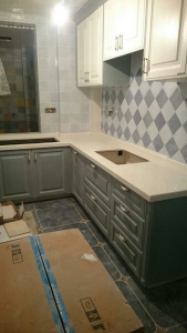 南京江宁富力城地中海风格装修工地实拍厨房