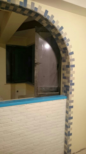 南京江宁富力城地中海风格装修工地实拍拱形门