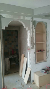 南京装修工地实拍拱形门