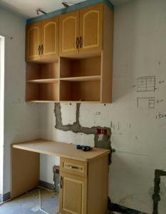 南京银河湾125木工装修工地书桌