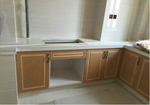 南京银河湾125木工装修工地厨房橱柜