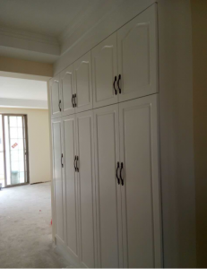 南京银河湾125木工装修工地卧室衣柜