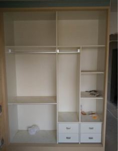 南京装修64平北苑二村二手房木工结束柜子