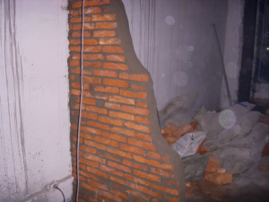 南京河西拉德芳斯调高户型装修工地直播砌墙