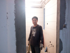 南京大华榴美颂116平瓦工装修工地直播瓦工张师傅