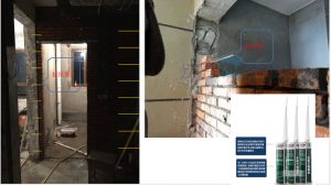 南京威尼斯水城十一街区三房瓦工装修进行中施工