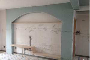 南京旭日上城三期130平装修电视墙