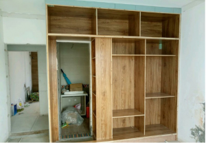 南京揽翠苑246平木工装修工地直播卧室柜