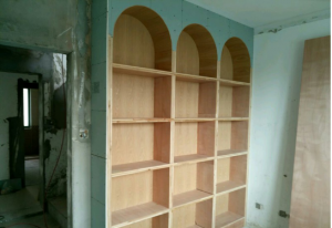 南京揽翠苑246平木工装修工地直播次卧衣柜