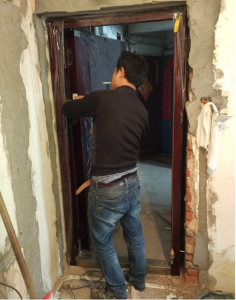 南京装修虎丘路58平方小2房防盗门