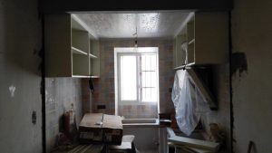 南京建宁新村62平老房木工装修工地厨房