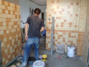 南京石城家园三室两厅瓦工装修工地实拍