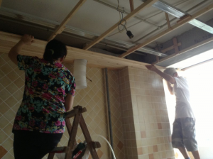 南京111平米三室两厅木工装修工地实拍工人师傅