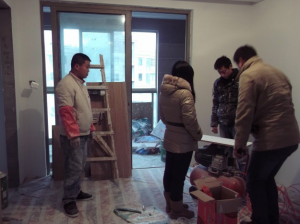 南京颐和家园跃层瓦工、木工、油漆王立亮装修工地