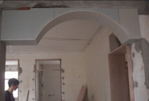 南京江宁明月花园93平田园风格装修木工手艺欣赏拱形门