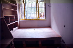 南京剑阁路！纠结摩羯的爱巢搭建木工装修工地榻榻米