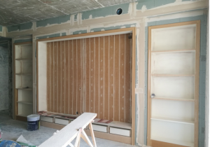 南京莱蒙一小区110平，木工师傅背景墙