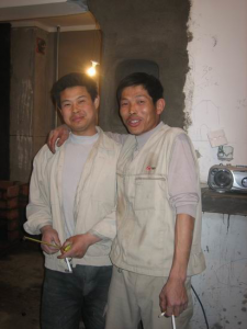 南京140平三室两厅瓦工装修工地实拍瓦工木工师傅