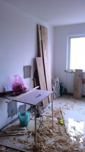 南京花港幸福城87平装修工地随拍木工施工中