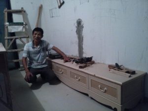 南京三室两厅97平木工装修工地直播木工师傅