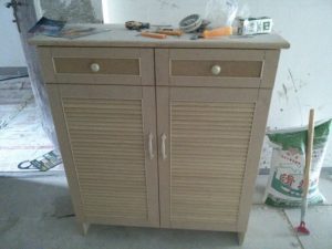 南京三室两厅97平木工装修工地直播鞋柜