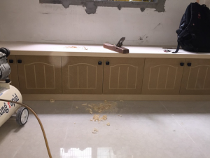 南京97平3室2厅1厨1卫木工装修工地直播飘窗