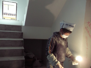 南京江宁托乐嘉旁的香山美墅，装修工地油漆师傅