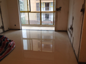 南京111平地中海装修风格瓦工装修工地实拍地面瓷砖