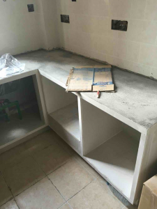 南京98平新城香溢紫郡雅苑瓦工装修工地记录砖砌橱柜