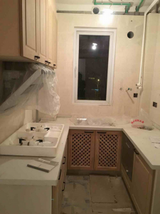 南京98平现代简约风格木工装修工地记录厨房