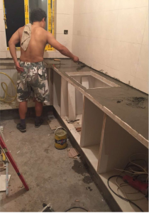 南京银城花园装修工地瓦工师傅