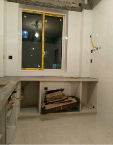 南京凤小学区房110平瓦工装修工地在线厨房装修