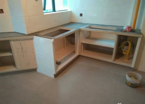 南京东渡新锐国际装修厨房砖砌橱柜