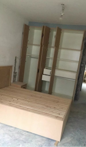 云谷山庄87平三室一厅 南京装修工地在线大衣柜