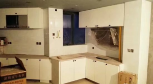 南京东渡新锐国际装修砖砌橱柜成品