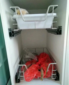 南京装修工地实拍厨房拉篮