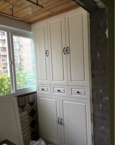 云谷山庄87平三室一厅 南京装修工地在线阳台