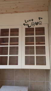 南京120平3室1厅装修油漆工地参观阳台吊柜