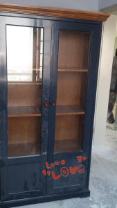 南京120平3室1厅装修油漆工地参观书柜