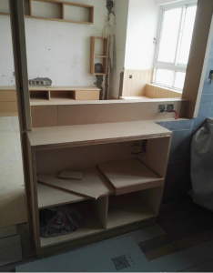 南京104平六合锦绣家园装修木工赵师傅毕业照橱柜