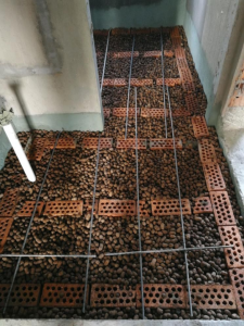 卫生间回填材料选择。