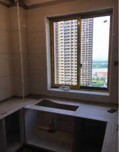 南京86平岱山长盛西苑3室装修工地直播砖砌橱柜