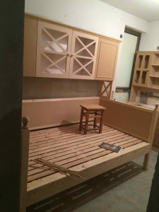 南京仙林诚品城90简约装修木工床