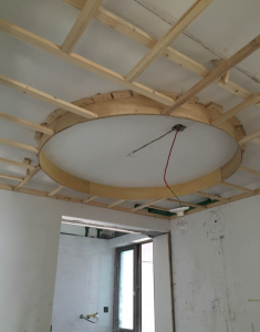 南京126平二手房装修木工装修工地在线客厅