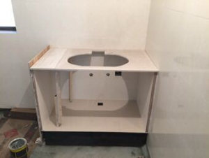 南京融侨观邸133平三室两厅瓦工装修工地卫生间