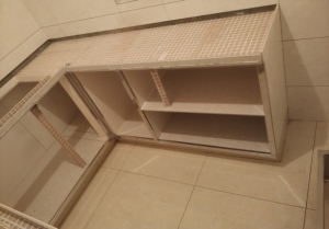 南京玄武紫藤苑68平老房换新颜瓦工装修砖砌橱柜