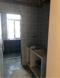 南京高新创业新村89平老房装修工地实拍砖砌台盆